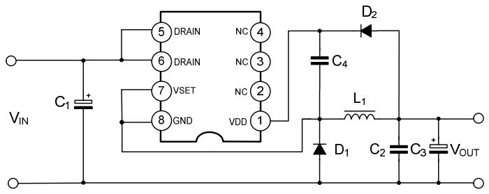 SD4938 15V/0.3A輸出時應用線路圖